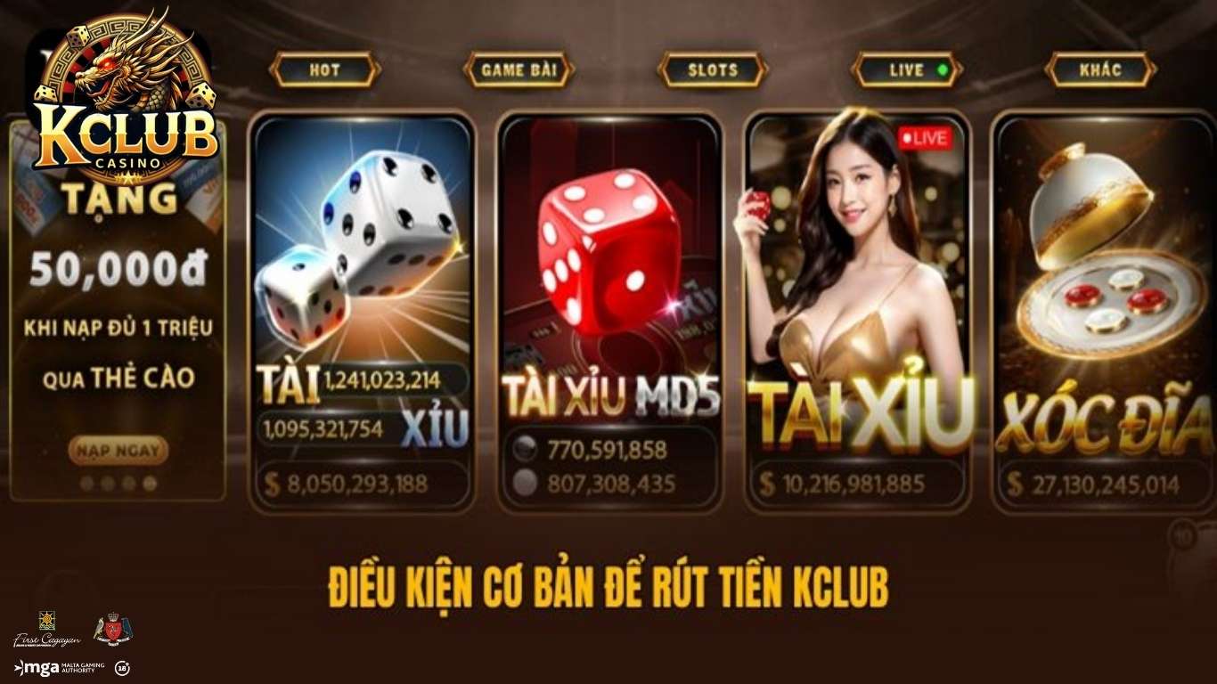 Điều kiện để rút tiền Kclub