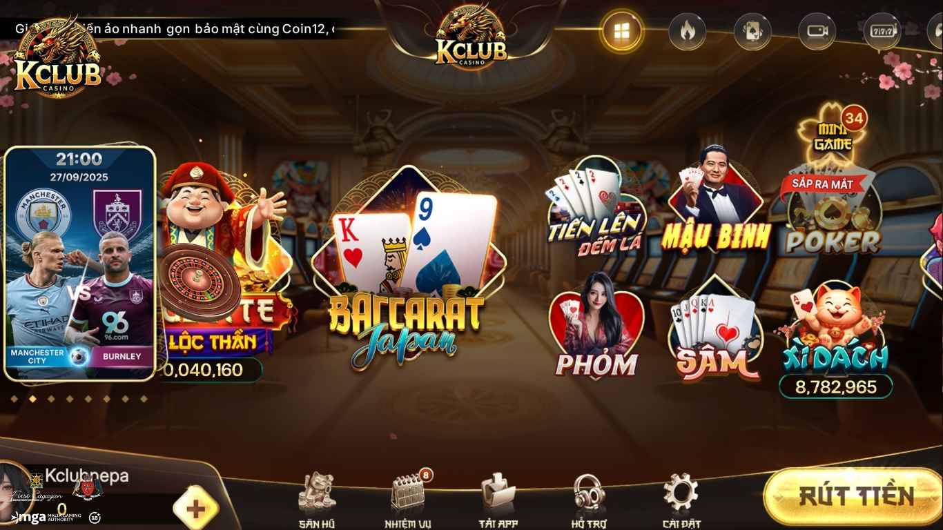 Điểm qua top game bài hot trên Kclub