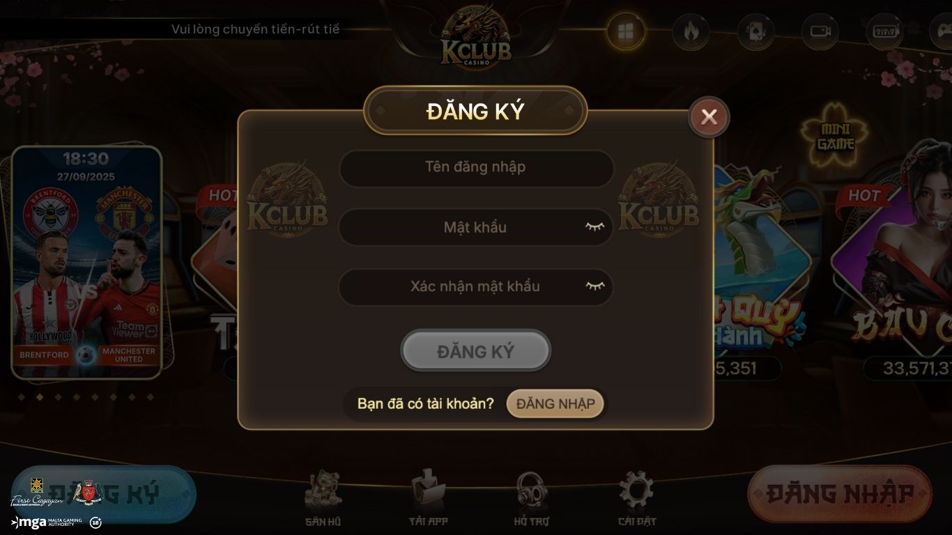 Lưu ý khi tạo tài khoản Kclub