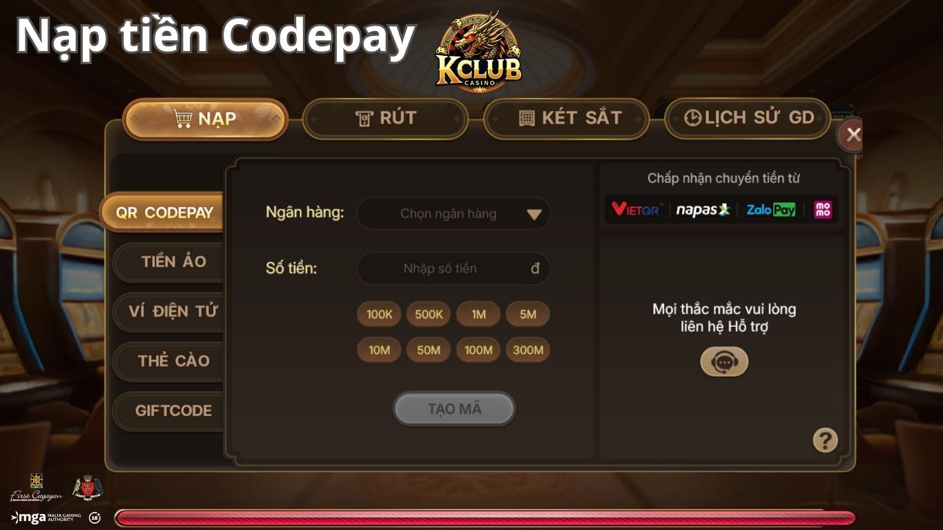 Phương thức nạp tiền Kclub phổ biến Phương thức nạp tiền Kclub phổ biến
