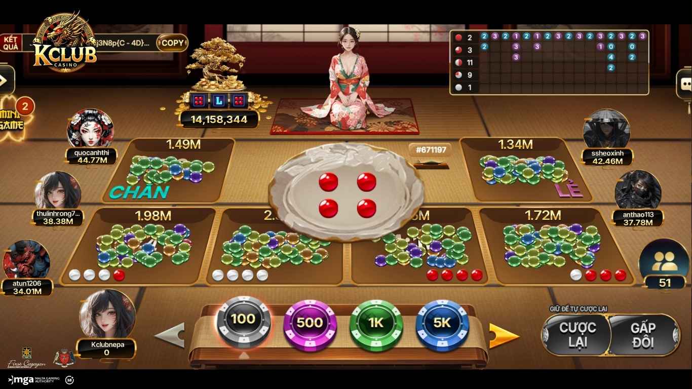 Bật mí cách đọc vị xóc đĩa Kclub